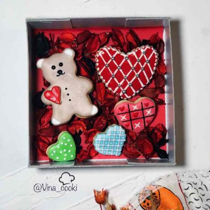 پک کوکی دکوراتیو‌ رویال آیسینگ ولنتاین شماره 6